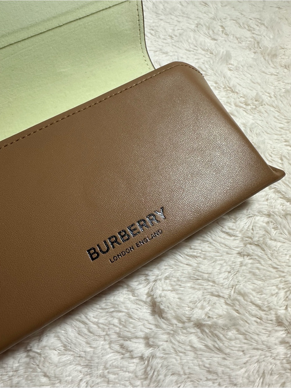 Tan Burberry Eyewear Case